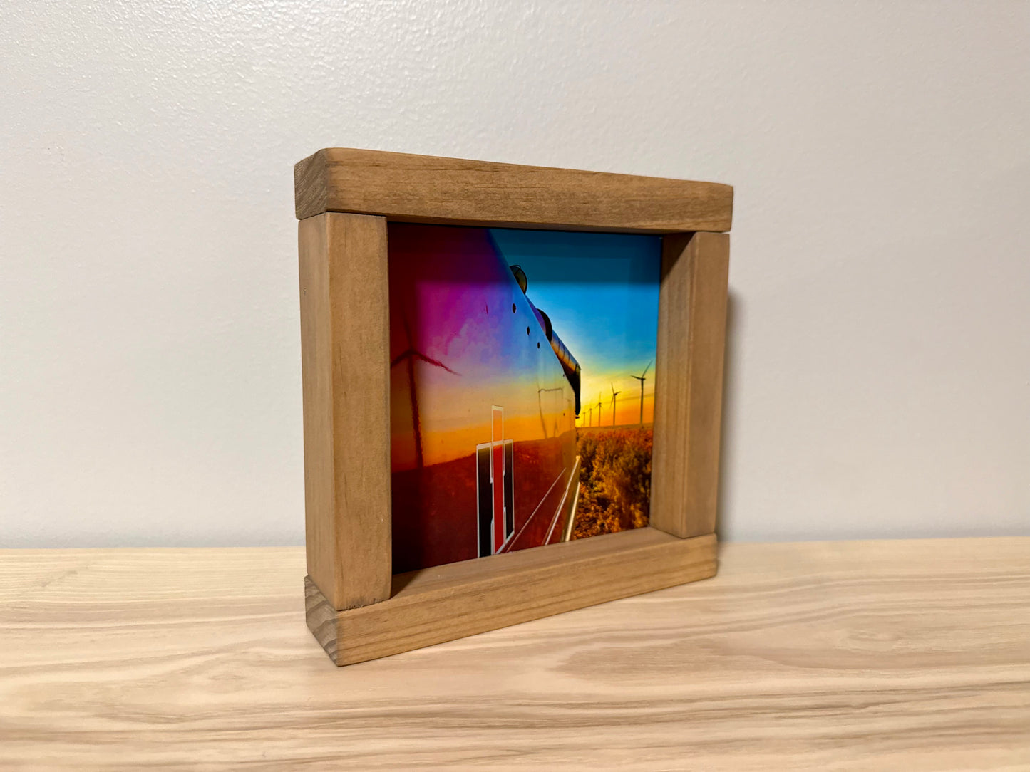 Iowa Harvest Reflections | Handcrafted Solid Wood Photography Art